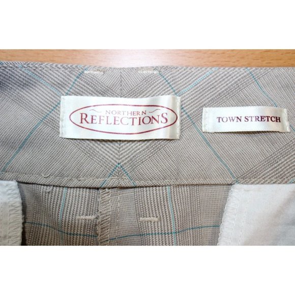Womens Northern Reflection Town Stretch Bermuda Shorts Sz: 10 Beige Plaids - Picture 3 of 6